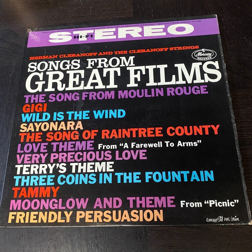 Herman Clebanoff Songs from Great Films Mercury Records 12" Vinyl